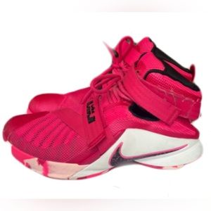 Pink Velcro & Lace Nike Basketball Women’s Shoes